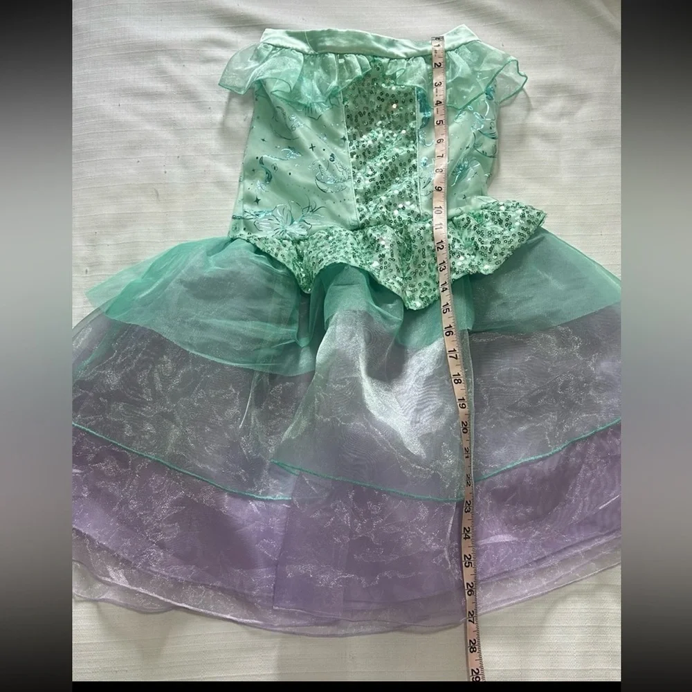 DISNEY Princess Ariel Little Mermaid Girls Strapless Costume Dress Size 7/8 - Picture 6 of 6